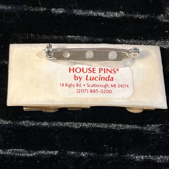 Vintage Lucinda Christmas Pin Brooch House Glitter Angel Snowman Tree - Picture 6 of 7